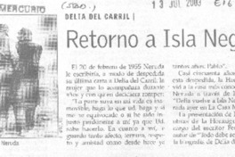 Retorno a Isla Negra Delia del Carril.