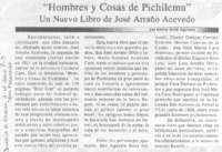 "Hombres y cosas de Pichilemu" un nuevo libro de José Arraño Acevedo