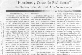 "Hombres y cosas de Pichilemu" un nuevo libro de José Arraño Acevedo