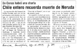Chile entero recuerda muerte de Neruda
