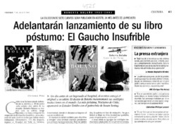 Adelantarán lanzamiento de su libro póstumo, El Gaucho insufrible