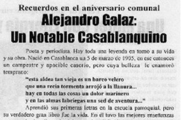 Alejandro Galaz: un notable casablanquino.