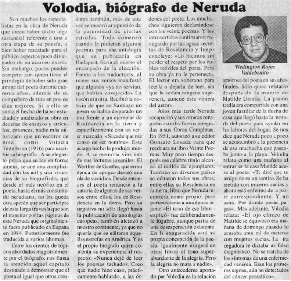 Volodia, biógrafo de Neruda