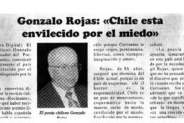 Gonzalo Rojas: "Chile está envilecido por el miedo"