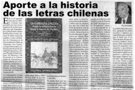 Aporte a la historia de las letras chilenas
