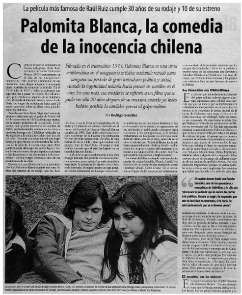 Palomita blanca, la comedia de la inocencia chilena