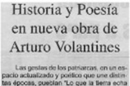 Historia y poesía en nueva obra de Arturo Volantines