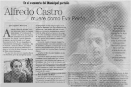 Alfredo Castro muere como Eva Perón: [entrevistas]