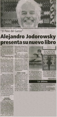 Alejandro Jodorowsky presenta su nuevo libro.