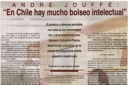 "En Chile hay mucho bolseo intelectual" (entrevista)