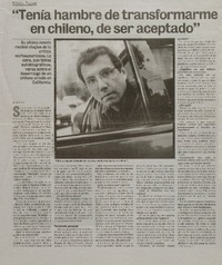 "Tenía hambre de transformarme en chileno, de ser aceptado" [entrevistas]