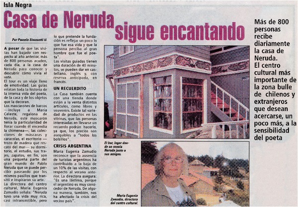 Casa de Neruda sigue encantando