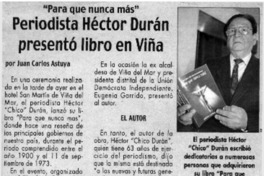 Periodista Héctor Durán presentó libro en Viña
