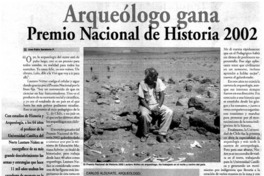 Arqueólogo gana Premio nacional de Historia 2002