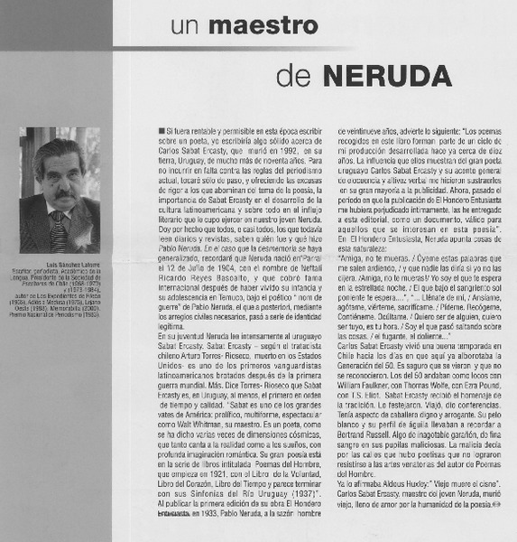 Un maestro de Neruda