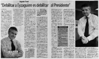 "Debilitar a Eyzaguirre es debilitar al presidente" [entrevistas]