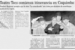 Teatro Teco comienza itinerancia en Coquimbo