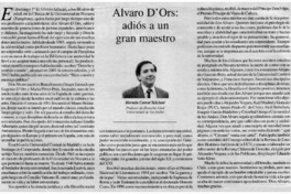 Alvaro D'Ors : adiós a un gran maestro