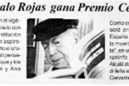 Poeta Gonzalo Rojas gana Premio Cervantes.