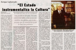 "El Estado instrumentaliza la Cultura" [entrevistas]