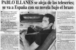 Pablo Illanes se aleja de las teleseries; se va a España con su novela [entrevistas]