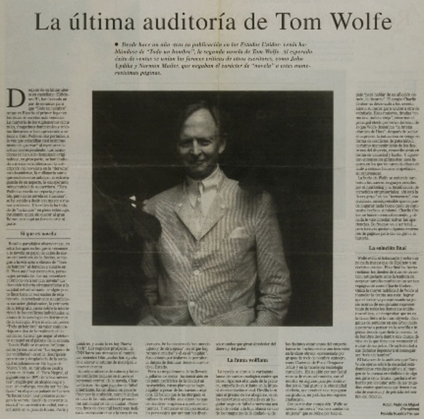 La última auditoría de Tom Wolfe