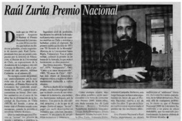 Raúl Zurita Premio Nacional.