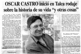 Oscar Castro inició en Talca rodaje sobre la historia de su vida "y otras cosas" [entrevistas]