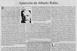 Aparición de Alberto Rubio