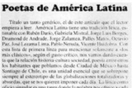 Poetas de América Latina
