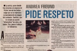 Andrea Freud pide respeto [entrevistas]