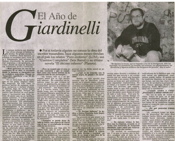 El año de Giardinelli [entrevistas]