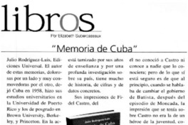 "Memoria de Cuba"