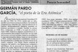 Germán Pardo García, "el poeta de la Era Atómica".