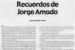 Recuerdos de Jorge Amado