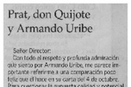 Prat, don Quijote y Armando Uribe
