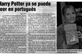 Harry Potter ya se puede leer en portugés.