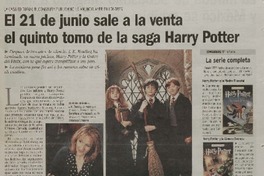 El 21 de junio sale a la venta el quinto tomo de la saga Harry Potter.