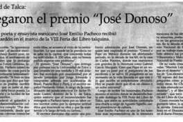 Entregaron el premio "José Donoso".