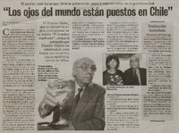 "Los ojos del mundo están puestos en Chile"