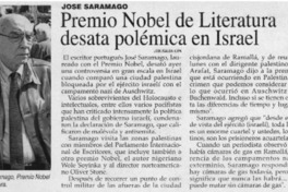 Premio Nobel de Literatura desata polémica en Israel.