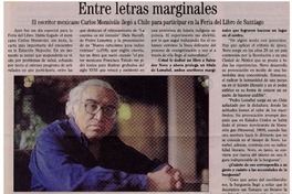 Entre letras marginales el escritor mexicano Carlos Monsivais llegó a Chile para participar en la Feria del Libro de Santiago