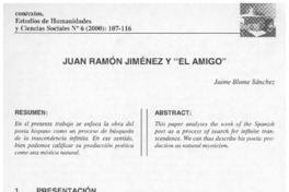 Juan Ramón Jiménez y "El Amigo"