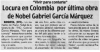 Locura en Colombia por última obra de Nobel Gabriel García Márquez