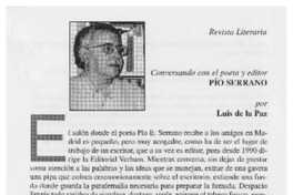 Conversación con el poeta y editor Pío Serrano