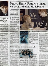 Nuevo Harry Potter se lanza en español el 21 de febrero.