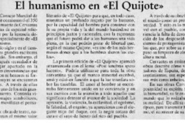 El Humanismo en "El Quijote"