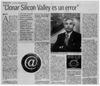 "Clonar Silicon Valley es un error"