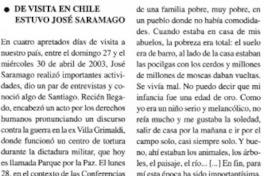 De visita en Chile estuvo José Saramago.