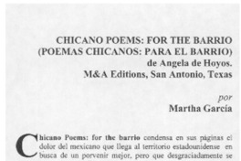 Poemas Chicanos: para el barrio